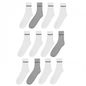 Image of Donnay Quarter Socks 12 Pack Mens - White