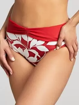 Image of Panache Oasis Midi Pant Botanical - Red, Size 10, Women