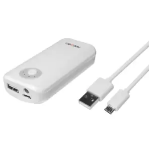 image of NeoXeo Power Bank 4400mAh Battery Back Up for Smartphones and MP3 - White