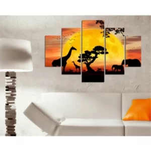 Image of ST146 Multicolor Decorative MDF Painting (5 Pieces)