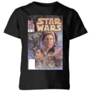 image of Star Wars Classic Comic Book Cover Kids T-Shirt - Black - 11-12 Years