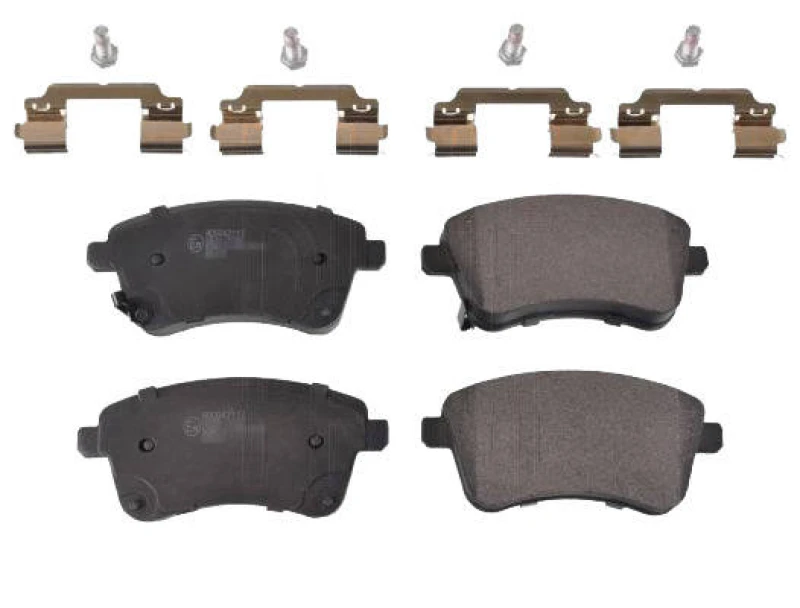 Image of Blue PRINT ADG042117 Brake pad set Front Axle, with acoustic wear warning, with fastening material Brake Pad Set,disc brake (402)