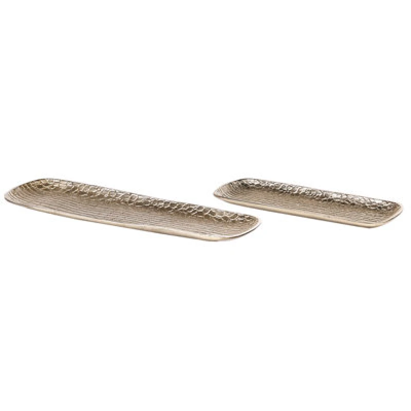 Image of Beliani Set Of 2 Trinket Dishes Brantas Metal Gold