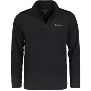 Image of Barbour Mens Wyre Half Zip Fleece Jumper Black XXL