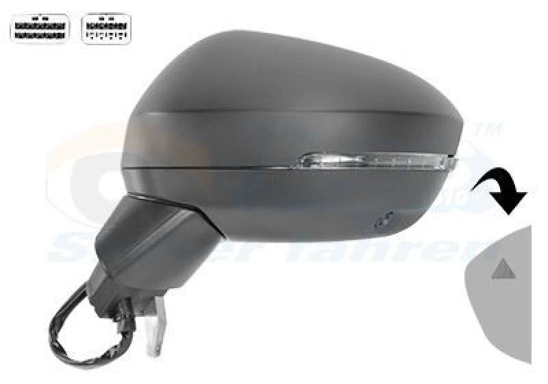 Image of VAN WEZEL Wing mirror VAN WEZEL 3376827