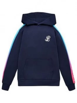 Image of Illusive London Boys Fade Taped Overhead Hoodie - Navy, Size 9-10 Years