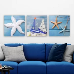 Image of DRPRC15 Multicolor Decorative Canvas Painting (3 Pieces)