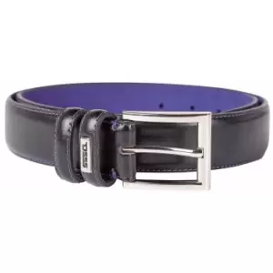 image of Duke Mens Rodger D555 Square Buckle Belt (38) (Black/Purple)