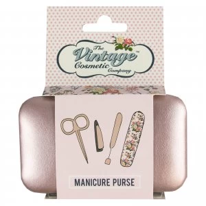 The Vintage Cosmetic Company Rose Gold Manicure Purse