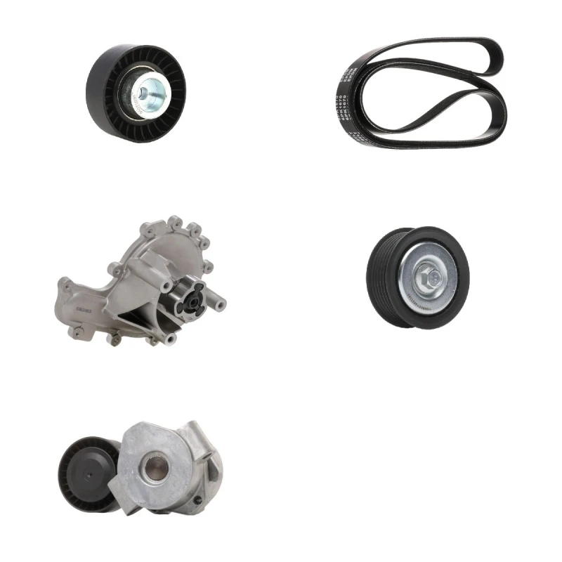 Image of RIDEX 4172P0008 Water Pump + V-Ribbed Belt Kit with water pump Water Pump + V-Ribbed Belt Kit (4172)
