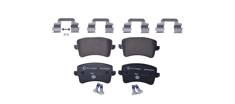 Image of HELLA Brake pad set HELLA 8DB 355 025-381