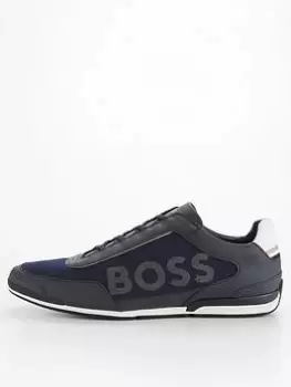 Image of BOSS Boss Saturn Trainer - Dark Blue, Dark Blue, Size 11, Men