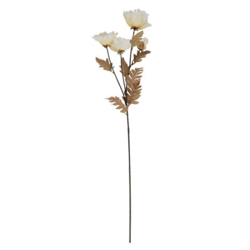 Image of Hill Interiors Poppy Artificial Flower White (One Size)