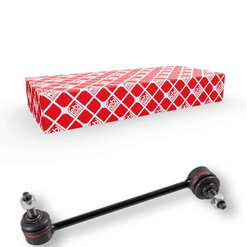 Image of FEBI BILSTEIN 24267 Anti-roll bar link OE Turbo NEW, Front Axle Right, with nuts Steel Link Stabiliser (3229)
