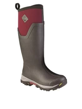 Image of Muck Boots Arctic Ice Tall Agat Wellington Boots - Black/Wine, Black/Wine, Size 4, Women