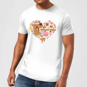 image of Scooby Doo Snacks Are My Valentine Mens T-Shirt - White - 3XL