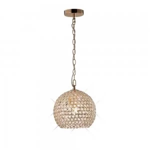 Image of Ceiling Pendant 4 Light French Gold, Crystal