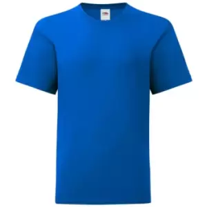 Image of Fruit Of The Loom Childrens/Kids Iconic T-Shirt (12-13 Years) (Royal Blue)