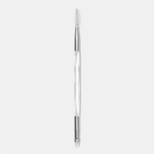 image of e. l.f. Cosmetics Precision Dual-Sided Eyebrow Brush in White - Vegan and Cruelty-Free Makeup