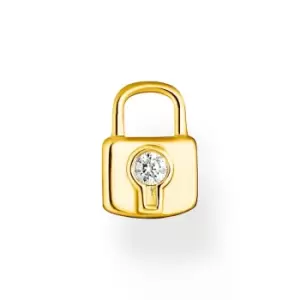 image of THOMAS SABO Gold Plated Padlock Ear Pendant