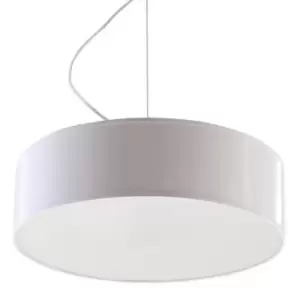 image of Arena 2 Light Round Ceiling Pendant White, E27