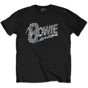 Image of David Bowie - Flash Logo Mens Large T-Shirt - Black