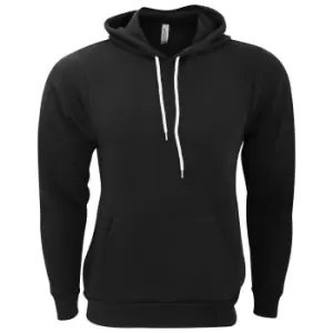 image of Bella + Canvas Unisex Pullover Polycotton Fleece Hooded Sweatshirt / Hoodie (XL) (Black)