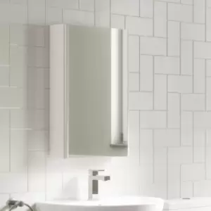 image of White Mirrored Wall Bathroom Cabinet 400 x 650mm - Ashford