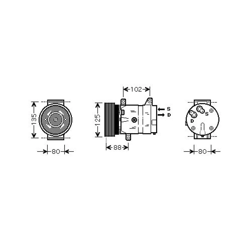Image of Air conditioning compressor DIEDERICHS DCK1484
