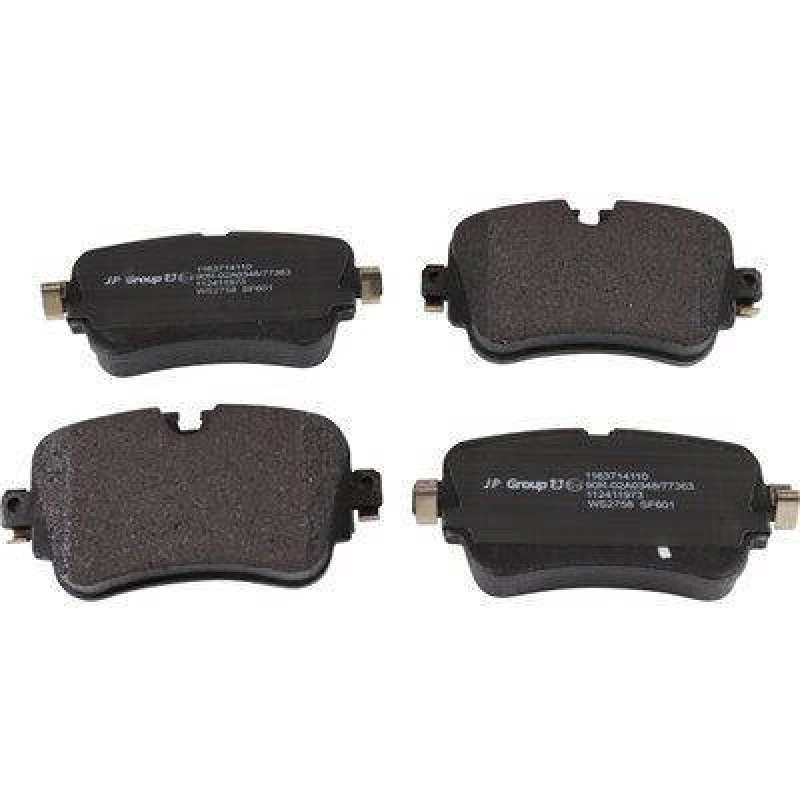 Image of JP GROUP 1163614200 Brake pad set JP Front Axle, prepared for wear warning indicator Brake Pad Set,disc brake (402)
