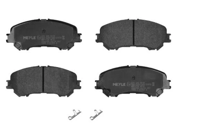 Image of MEYLE 025 220 6518 Brake pad set Front Axle, with acoustic wear warning, Original Quality, with anti-squeak plate Brake Pad Set,disc brake (402)