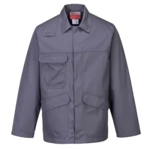 image of Biz Flame Pro Mens Flame Resistant Jacket Grey 2XL