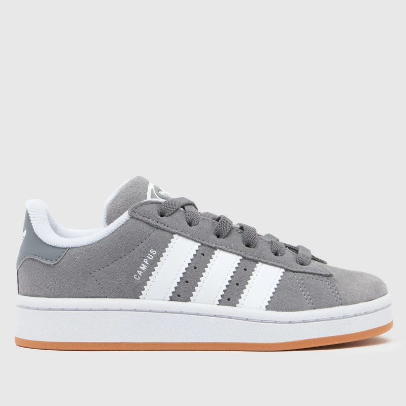 Image of adidas grey campus 00s Junior trainers Grey/white UK 12