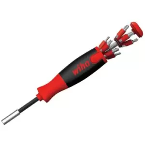 38606 LiftUp 25 Magnetic Screwdriver with Bit Magazine (sl, ph, pz, tx, Hex) - Wiha