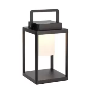 Image of Voyage Integrated LED Table Lamp Matt Black, White, IP44