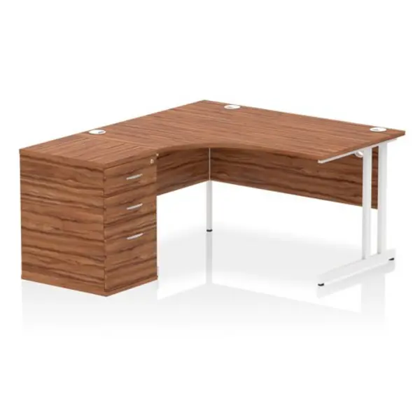 Image of Dynamic Office Solutions Impulse 1400mm Cantilever Left Crescent Desk Workstation I004249