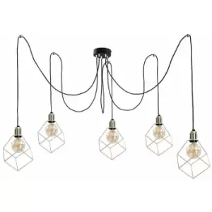 Keter Taho Cluster Pendant Ceiling Light Gold, 5x E27