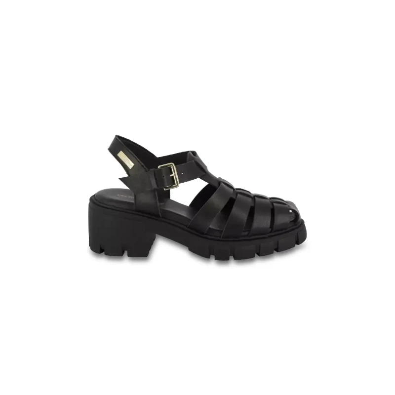 Image of LES TROPEZIENNES PAR M.BELARBI Bayla Chunky Fisherman Sandals in Leather Black Women 36 (3.5);37 (4);38 (5);40 (6.5);41 (7)