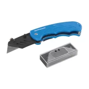 image of Silverline Folding Utility Knife - 160mm