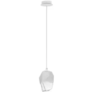 Netlighting Merano Edison Globe Pendant Ceiling Light White Colour Glass, White