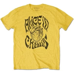 Image of Alice in Chains - Transplant Unisex Large T-Shirt - Yellow