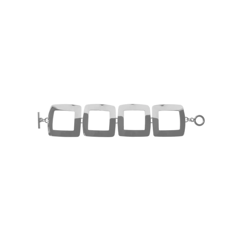 Image of Tianguis Jackson Womens Square Stud Earrings Silver female One Size
