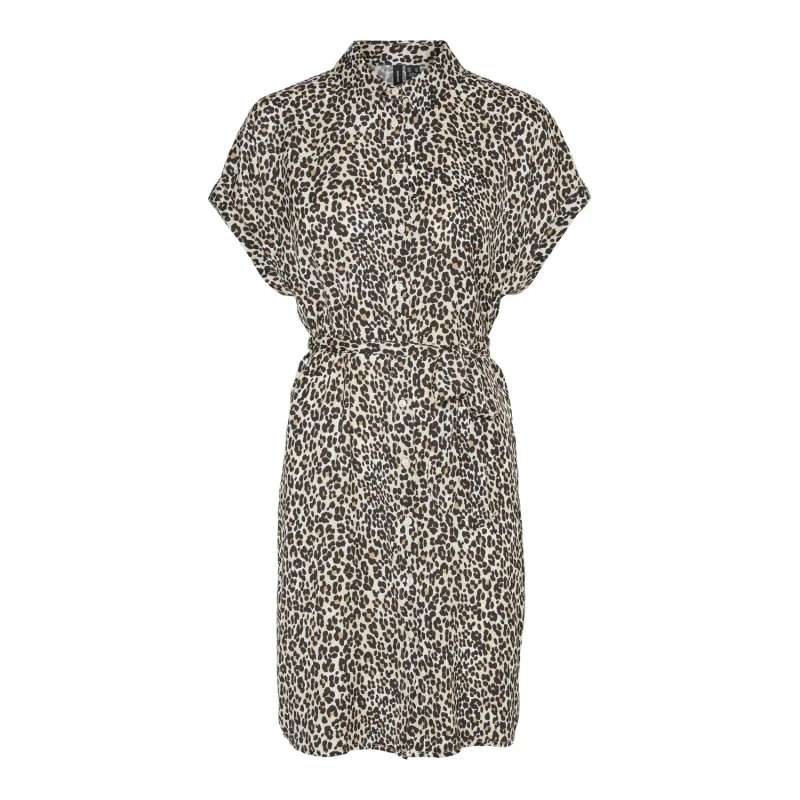 Image of Vero Moda Short dress For Her Vero Moda Mony Marron Female XS