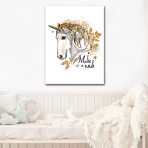 Image of 1116910697_70100 Multicolor Decorative Canvas Painting Unicorn