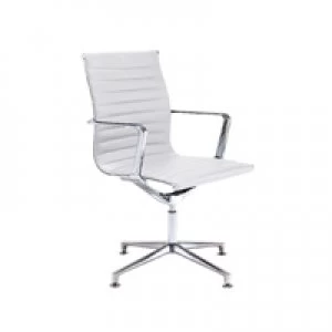 Image of Avior Campania Executive Leather Look Visitor Chair White KF73893
