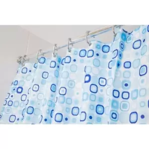 image of Croydex - Geo Mosaic textile Shower Curtain