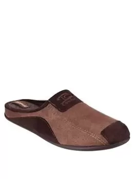 Image of Cotswold Stanley Mule Slippers - Brown, Size 11, Men
