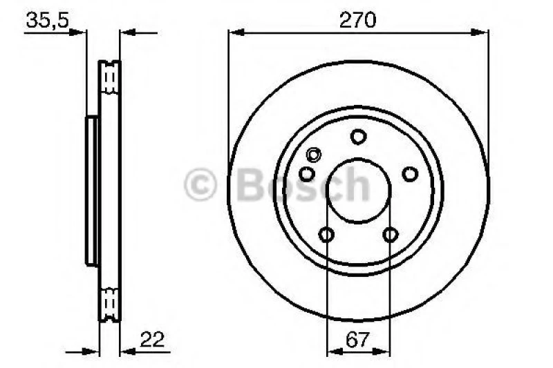 Image of Brake disc Bosch 0 986 479 071