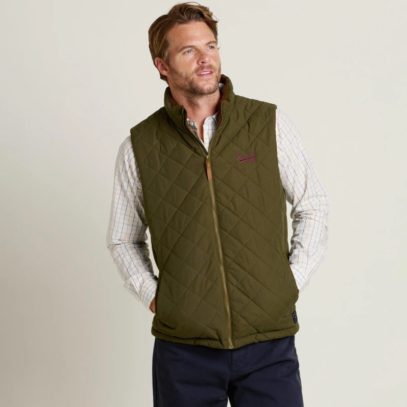 Image of Brakeburn Diamond Quilt Gilet Brown