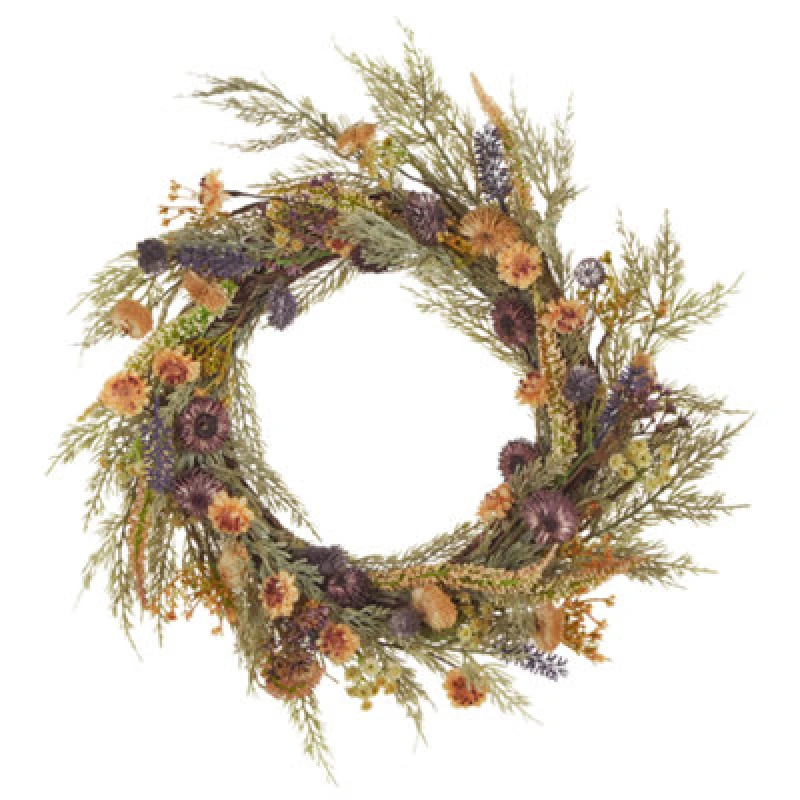 Image of Beliani Decorative Wreath Camrun 45cm Green
